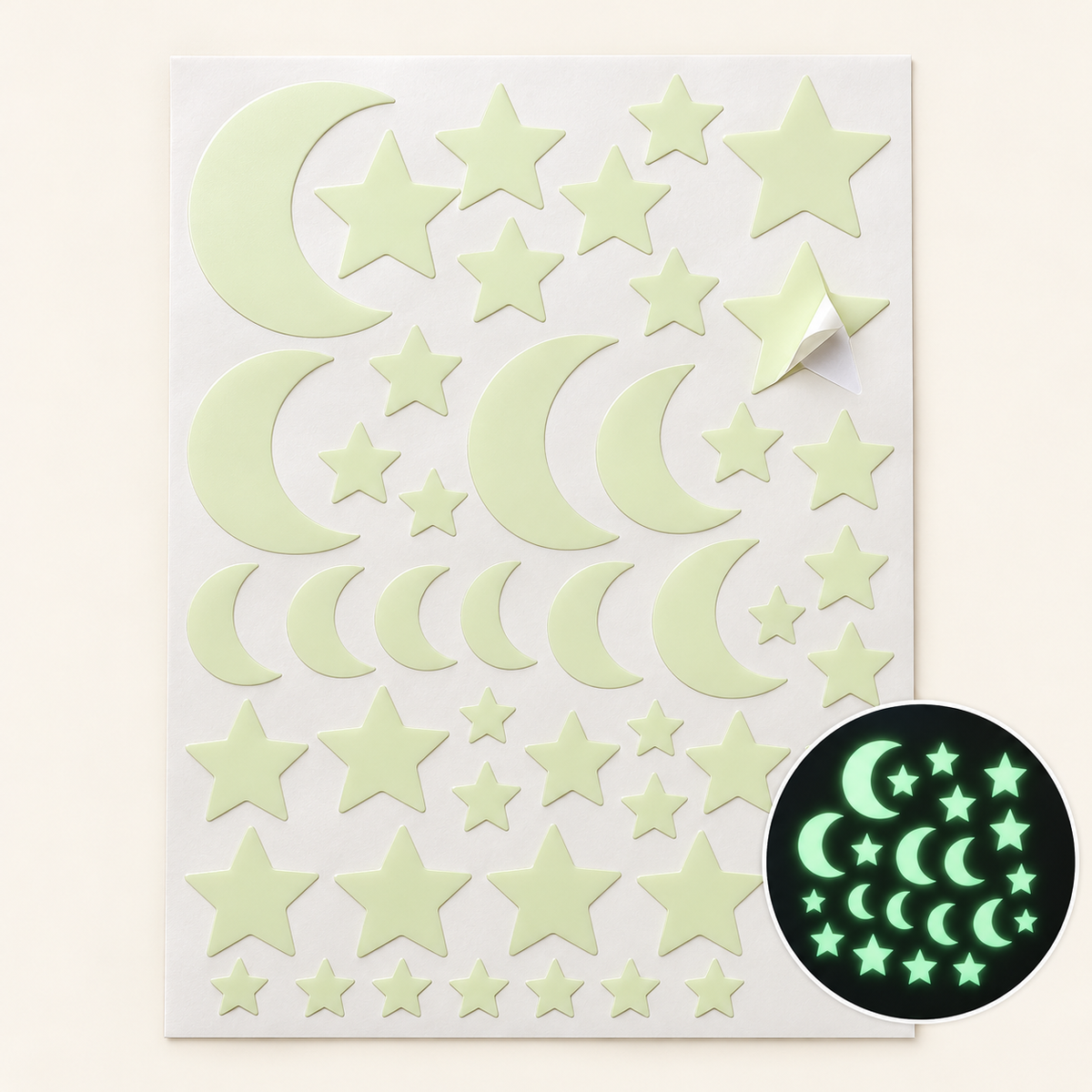 Custom glow-in-the-dark vinyl for surfaces — illustrative example