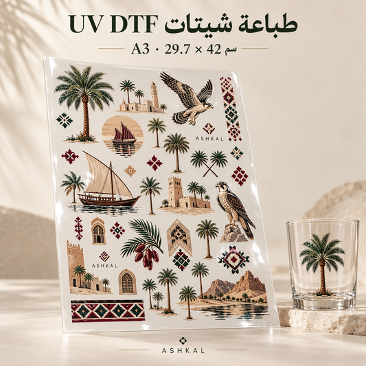 A3 UV DTF custom transfer sheet — ASHKAL